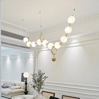 Lustra Suspension Lampe Collier en Verre