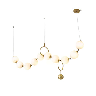 Lustra Suspension Lampe Collier en Verre