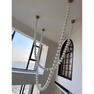 Icarara Lustre Verre Collier De Perles Moderne