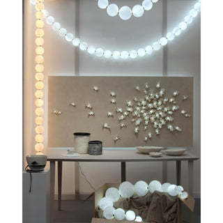 Icarara Lustre Verre Collier De Perles Moderne