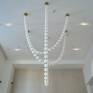 Icarara Lustre Verre Collier De Perles Moderne
