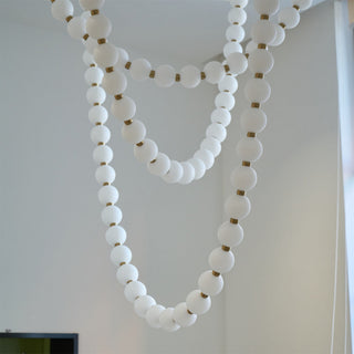 Icarara Lustre Verre Collier De Perles Moderne