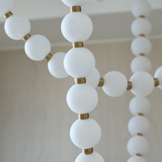 Icarara Lustre Verre Collier De Perles Moderne