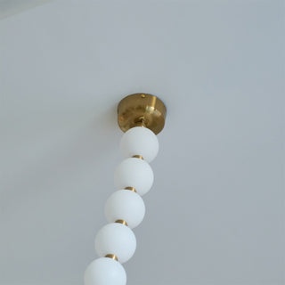 Icarara Lustre Verre Collier De Perles Moderne