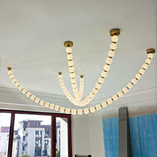 Icarara Lustre Verre Collier De Perles Moderne