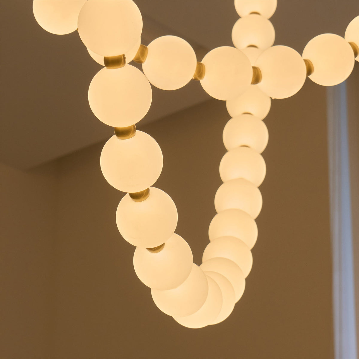 Icarara Lustre Verre Collier De Perles Moderne