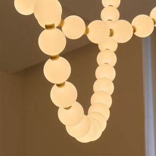 Icarara Lustre Verre Collier De Perles Moderne