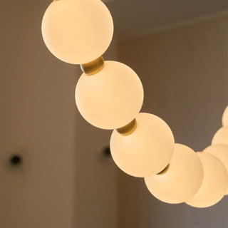 Icarara Lustre Verre Collier De Perles Moderne