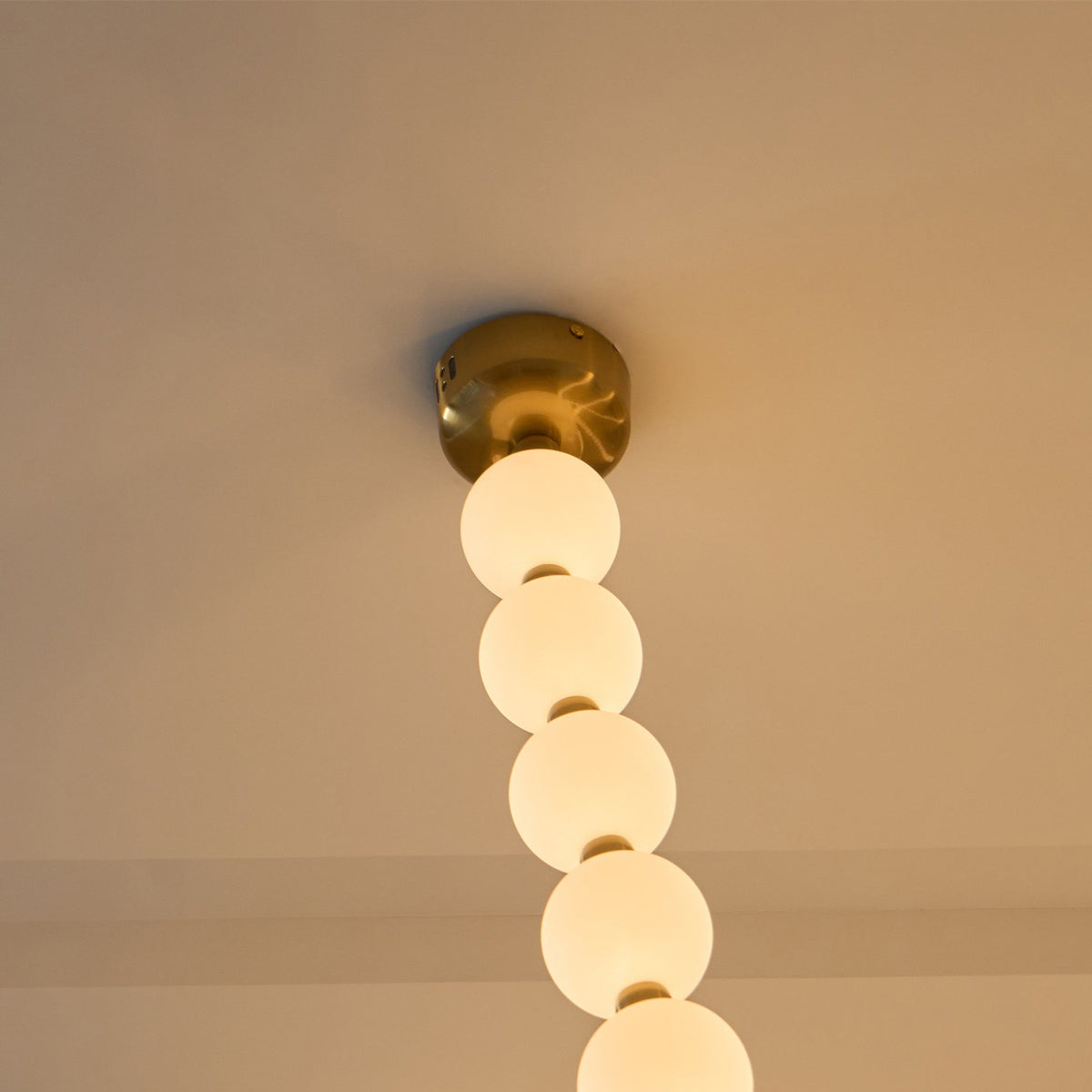 Icarara Lustre Verre Collier De Perles Moderne