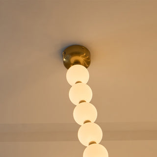 Icarara Lustre Verre Collier De Perles Moderne