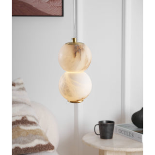 Elore Suspension Perles Albâtre Minimaliste-Luire