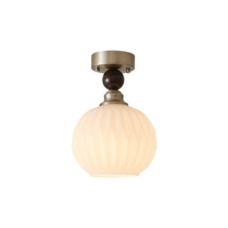 Ivcarila Plafonnier en Verre Perle Sphère Minimaliste Moderne