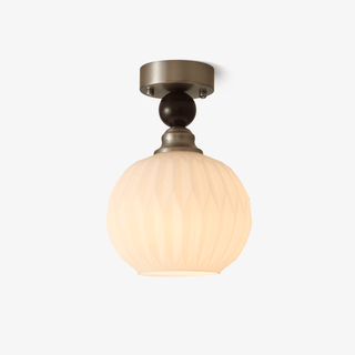 Ivcarila Plafonnier en Verre Perle Sphère Minimaliste Moderne