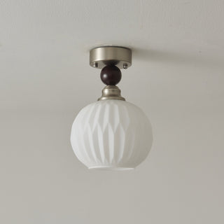 Ivcarila Plafonnier en Verre Perle Sphère Minimaliste Moderne