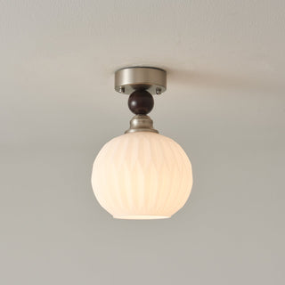 Ivcarila Plafonnier en Verre Perle Sphère Minimaliste Moderne