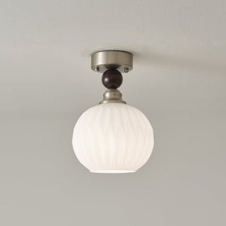 Ivcarila Plafonnier en Verre Perle Sphère Minimaliste Moderne