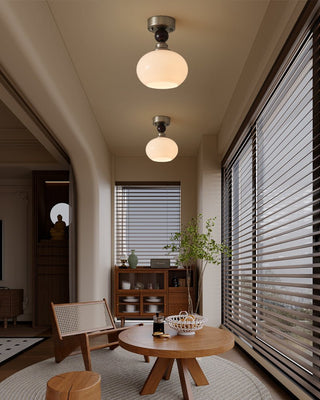 Ivcarila Plafonnier en Verre Perle Sphère Minimaliste Moderne