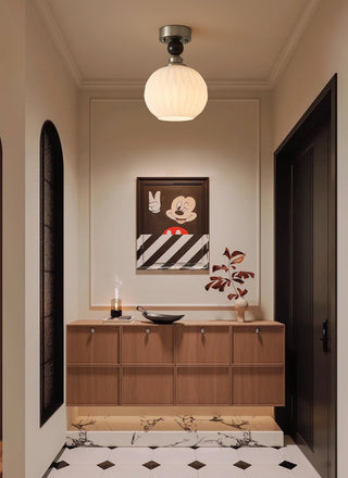 Ivcarila Plafonnier en Verre Perle Sphère Minimaliste Moderne