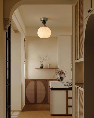 Ivcarila Plafonnier en Verre Perle Sphère Minimaliste Moderne