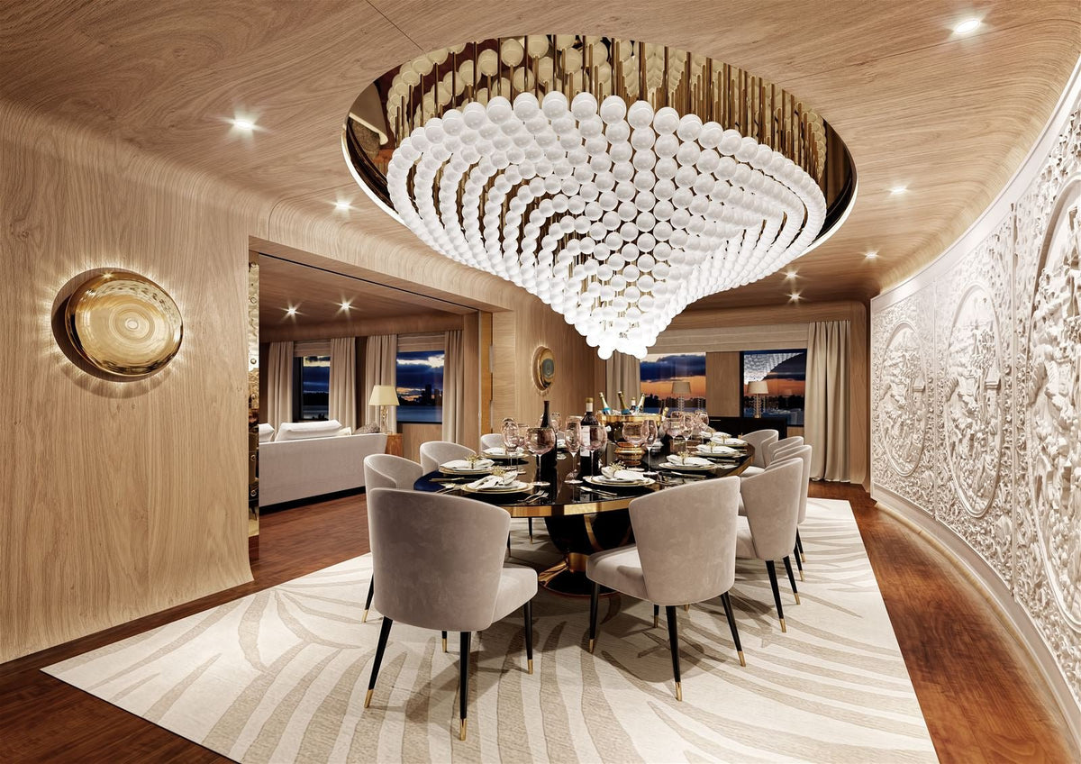 Pearl Wave Customize Chandelier-Neutral Decor