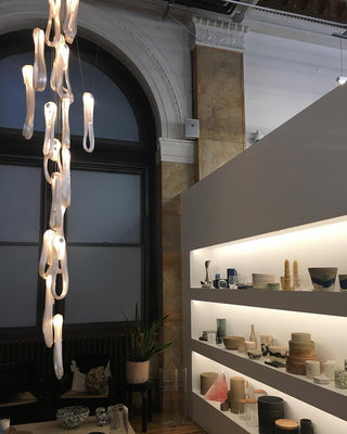 Pearlescent Filament Chandelier-Neutral Decor