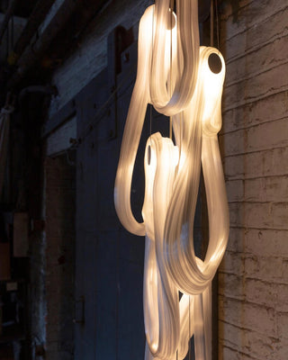 Pearlescent Filament Chandelier-Neutral Decor