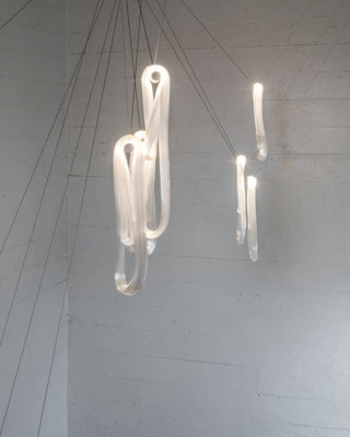 Pearlescent Filament Chandelier-Neutral Decor