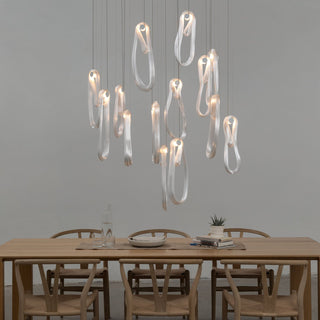 Pearlescent Filament Chandelier-Neutral Decor