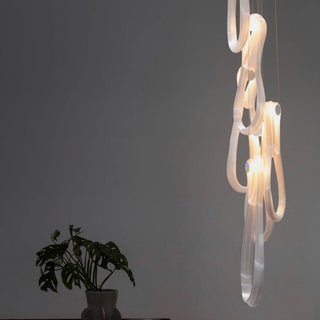 Pearlescent Filament Chandelier-Neutral Decor