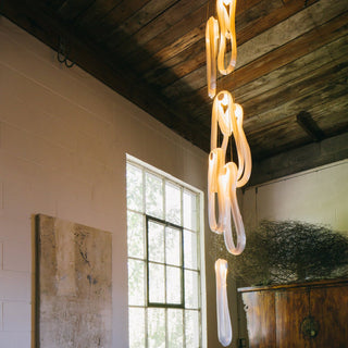 Pearlescent Filament Chandelier-Neutral Decor