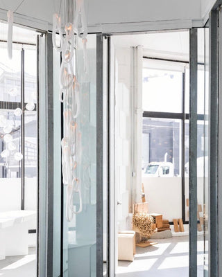 Pearlescent Filament Chandelier-Neutral Decor