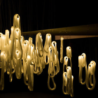 Pearlescent Filament Chandelier-Neutral Decor