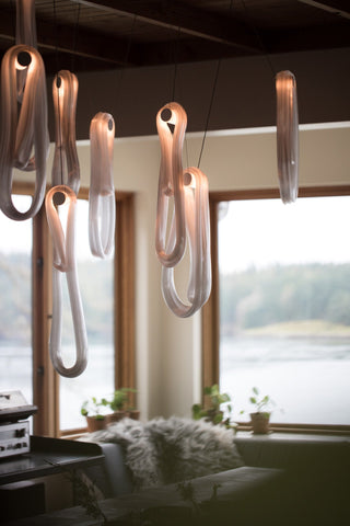 Pearlescent Filament Chandelier-Neutral Decor