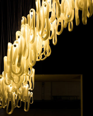 Pearlescent Filament Chandelier-Neutral Decor