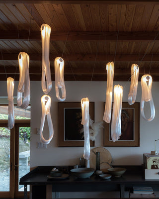 Pearlescent Filament Chandelier-Neutral Decor