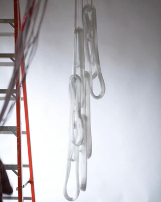 Pearlescent Filament Chandelier-Neutral Decor