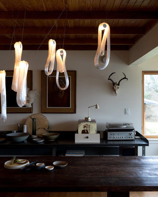 Pearlescent Filament Chandelier-Neutral Decor