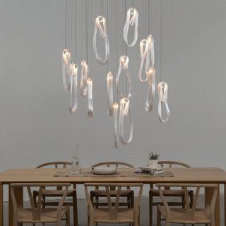 Pearlescent Filament Chandelier-Neutral Decor