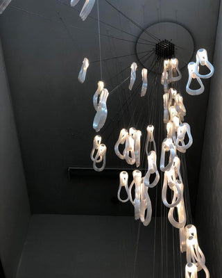 Pearlescent Filament Chandelier-Neutral Decor