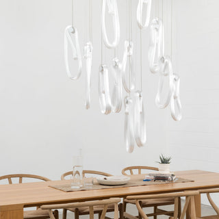 Pearlescent Filament Chandelier-Neutral Decor