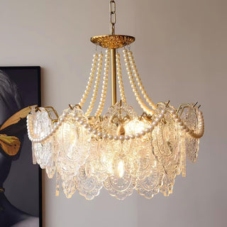 Lustra Lustre en Perles et Verre Luxe