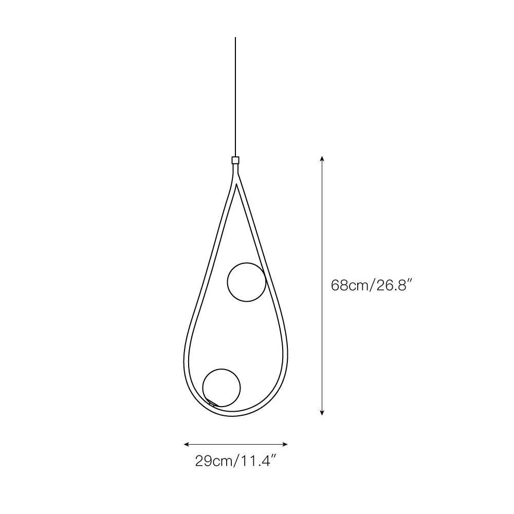 Ertheion Suspension Verre Perles Minimaliste