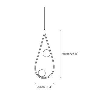 Ertheion Suspension Verre Perles Minimaliste
