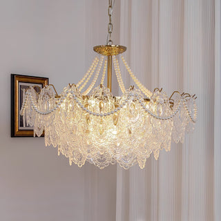 Lustra Lustre en Perles et Verre Luxe