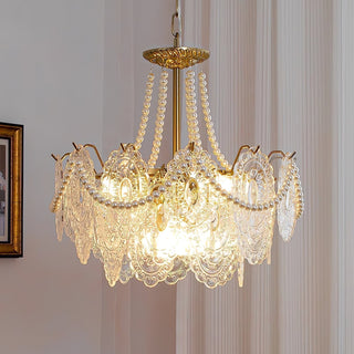 Lustra Lustre en Perles et Verre Luxe