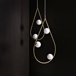 Ertheion Suspension Verre Perles Minimaliste