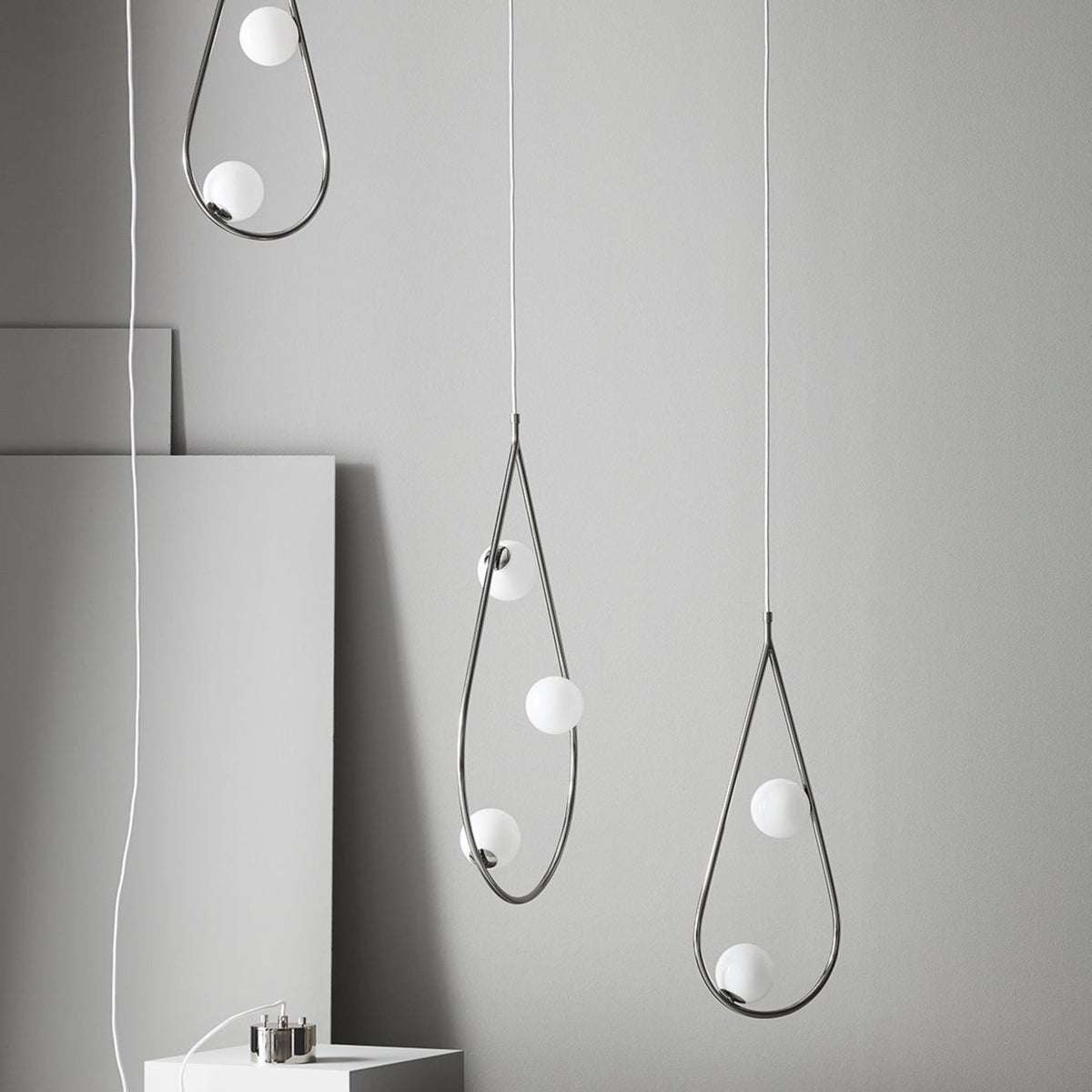Ertheion Suspension Verre Perles Minimaliste