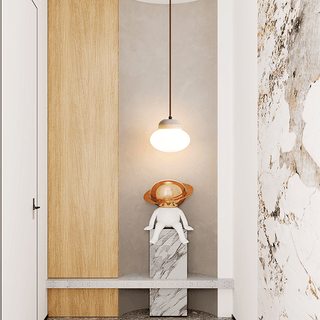 Pebble Sphere Pendant Lamp-Neutral Decor