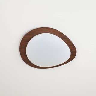 Solara Plafonnier Galet en Noyer Acrylique LED