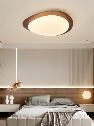 Solara Plafonnier Galet en Noyer Acrylique LED